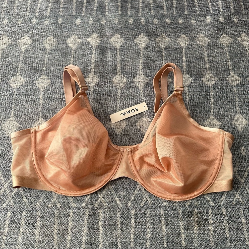 NWT Soma Unbelievable Lift Unlined Perfect Coverage Bra in Hush 40D